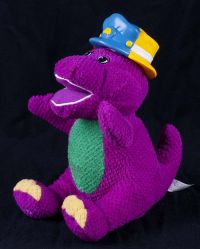 Fisher Price # 94417 Silly Hats Barney the Dinosaur Talking Stuffed Animal 